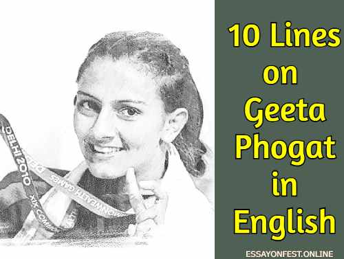 10 Lines on Geeta Phogat for Higher Class Students